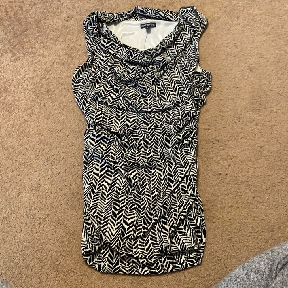 Black and white Express blouse